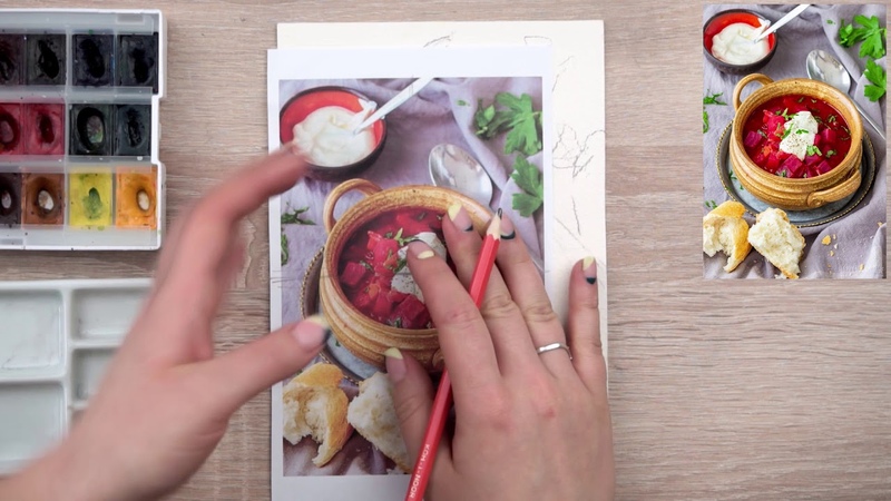 Food скетчинг - урок 10